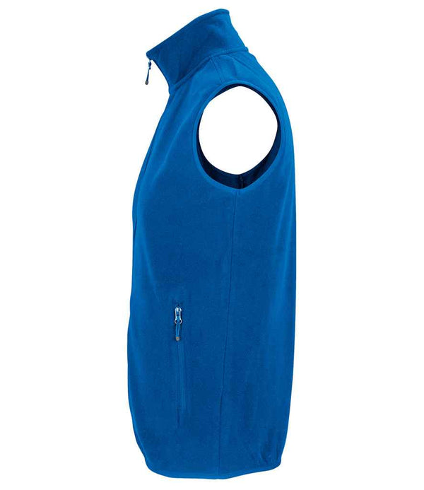 SOL'S Unisex Factor Recycled Micro Fleece Bodywarmer Royal Blue