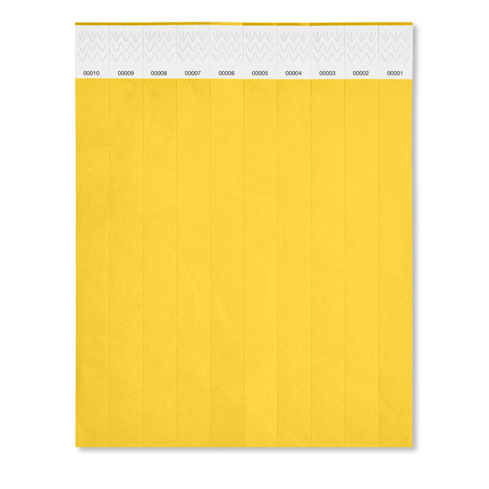 Branded One sheet of 10 wristbands