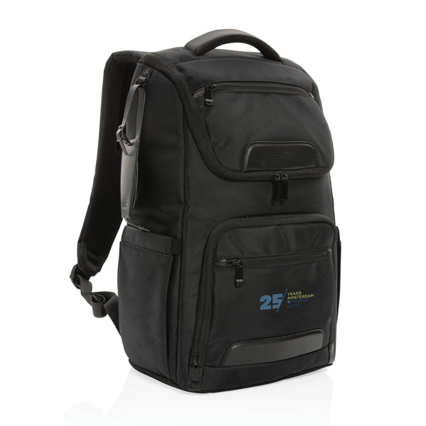 Branded Swiss Peak AWARE™ RPET Voyager 15.6" laptop backpack