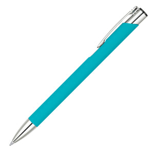 MOLE-MATE ball pen with chrome trim Cyan