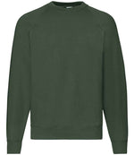 Fruit of the Loom Classic Raglan Sweatshirt Bottle Green