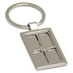Rectangular Alloy Injection Keyring (UK Stock)