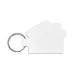 Real Leather House Shaped Keyfob - 2 Sides