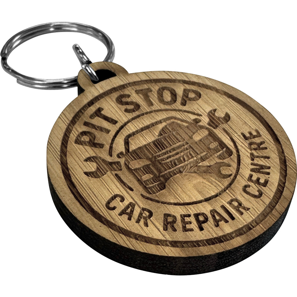 The Graina - Bamboo keyring (Round)