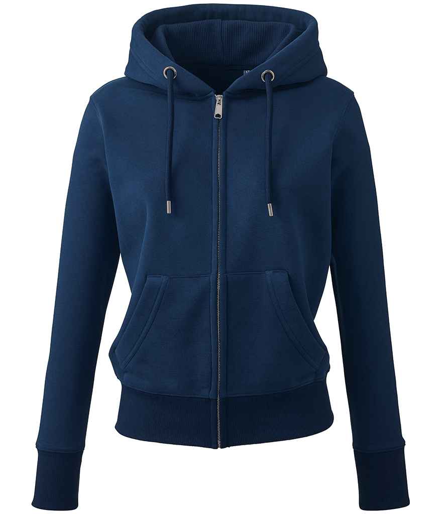 Anthem Ladies Organic Full Zip Hoodie Navy