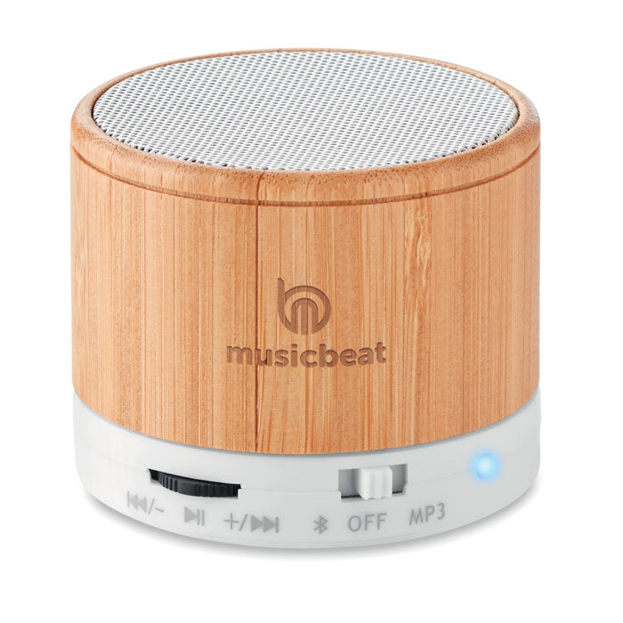 Round Bamboo wireless speaker