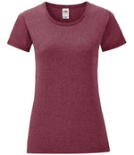Fruit of the Loom Ladies Iconic 150 T-Shirt Heather Burgundy