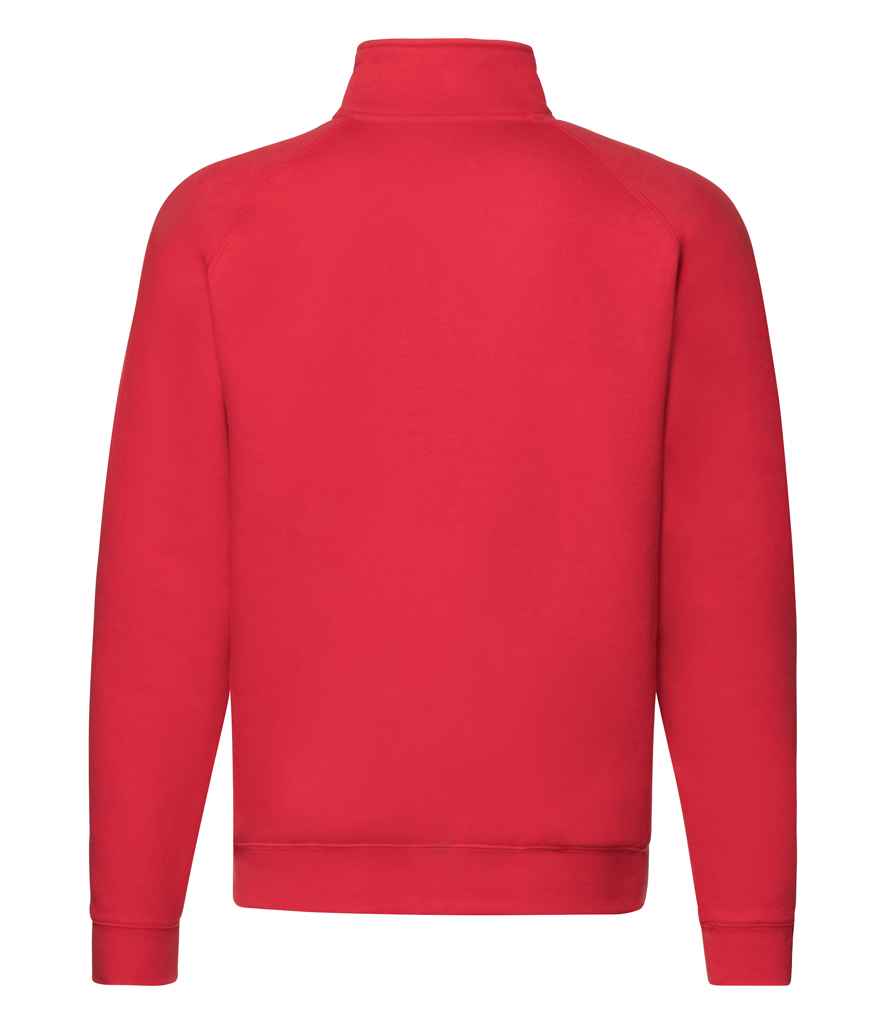 Fruit of the Loom Premium Zip Neck Sweatshirt Red