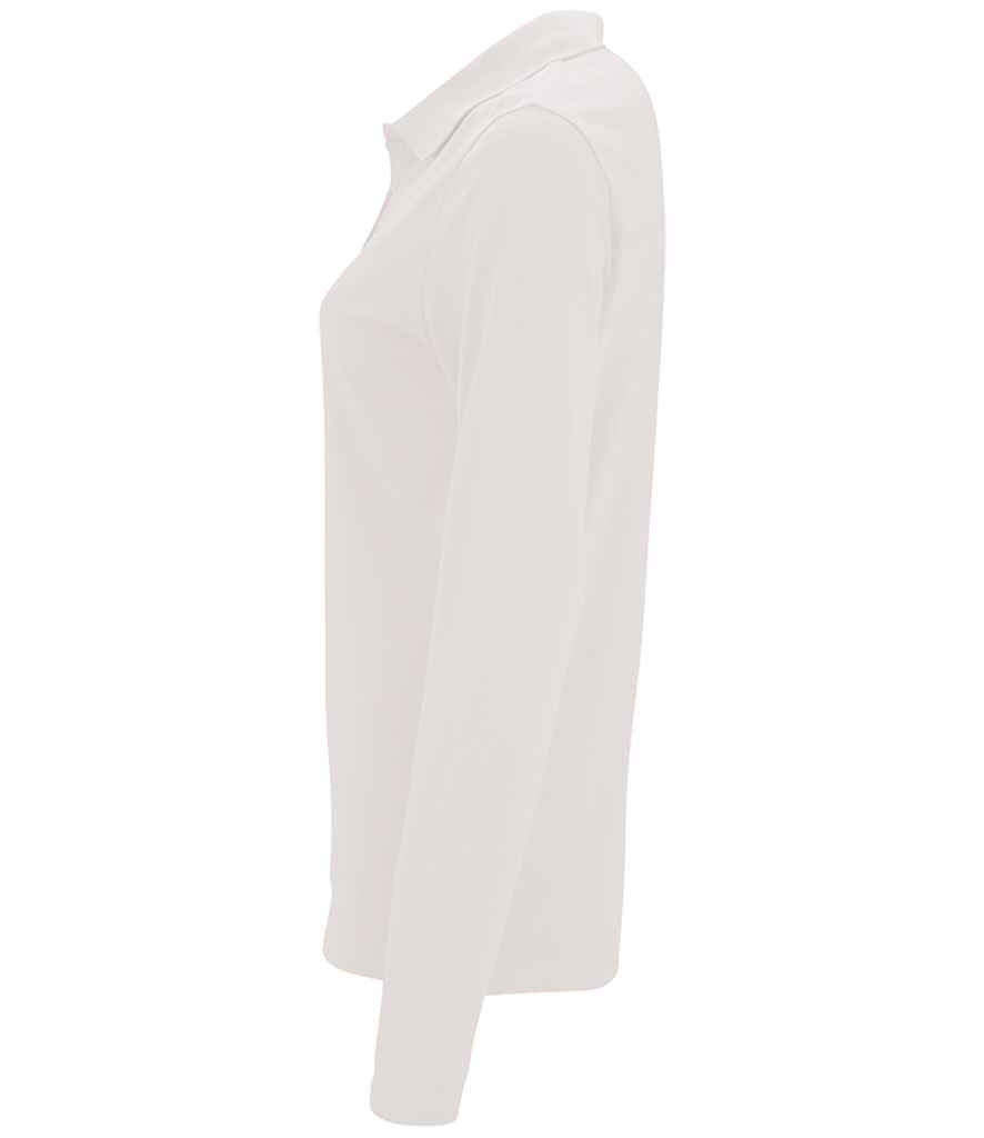SOL'S Ladies Perfect Long Sleeve Piqué Polo Shirt White