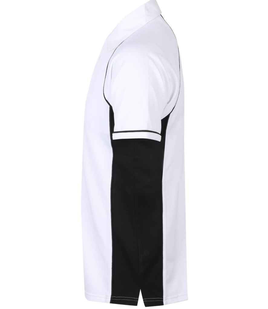 Finden + Hales Performance Piped Polo Shirt White/Black/Black