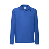 Fruit of the Loom Kids Long Sleeve Poly/Cotton Piqué Polo Shirt