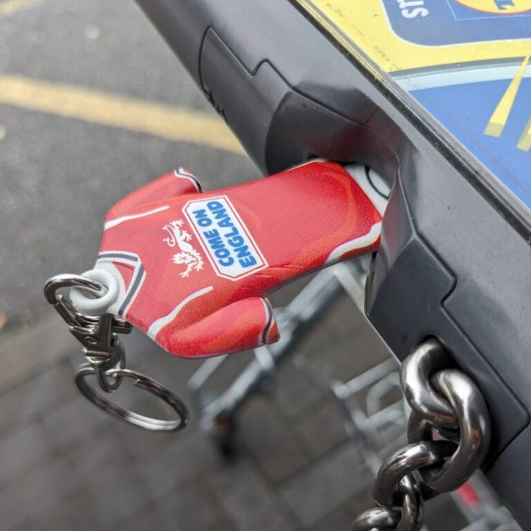 Shirt Shaped Trolley Stick Keyring
