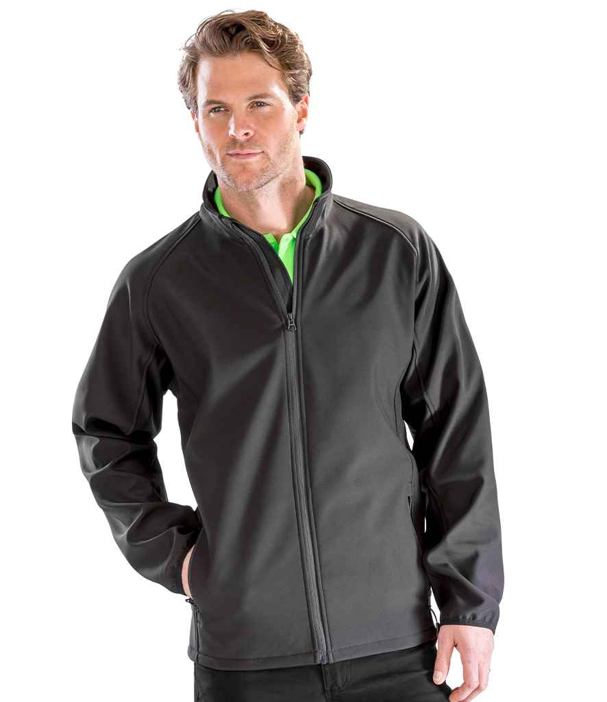 Result Core Printable Soft Shell Jacket Black/Black