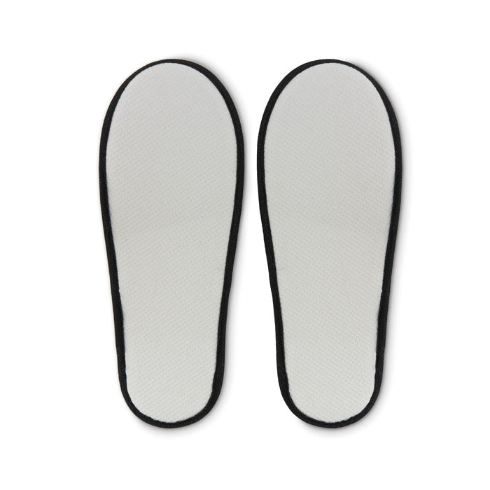 Branded Pair of slippers in pouch