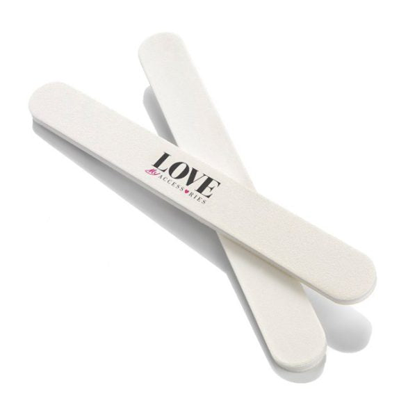 White Foam Backed Emery Board/Nail File (18cm)
