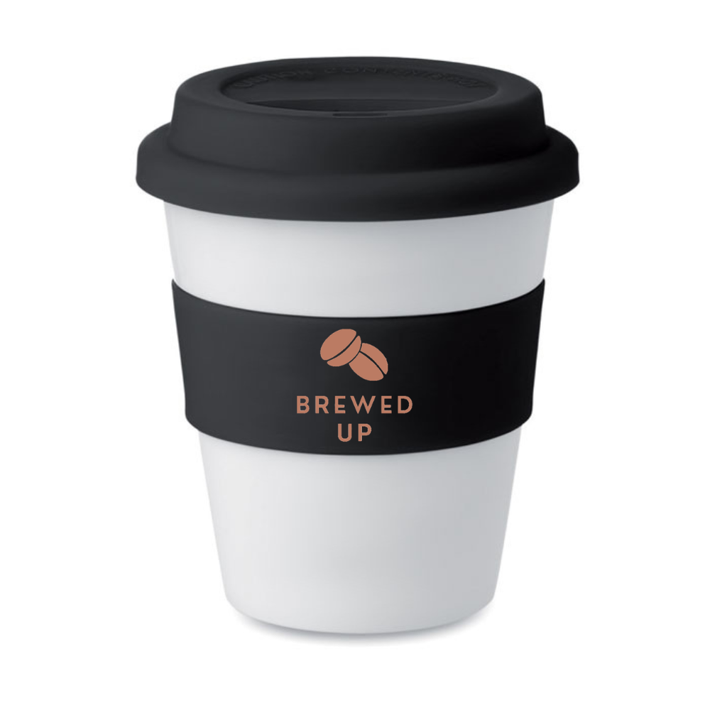 Branded PP tumbler with silicone lid