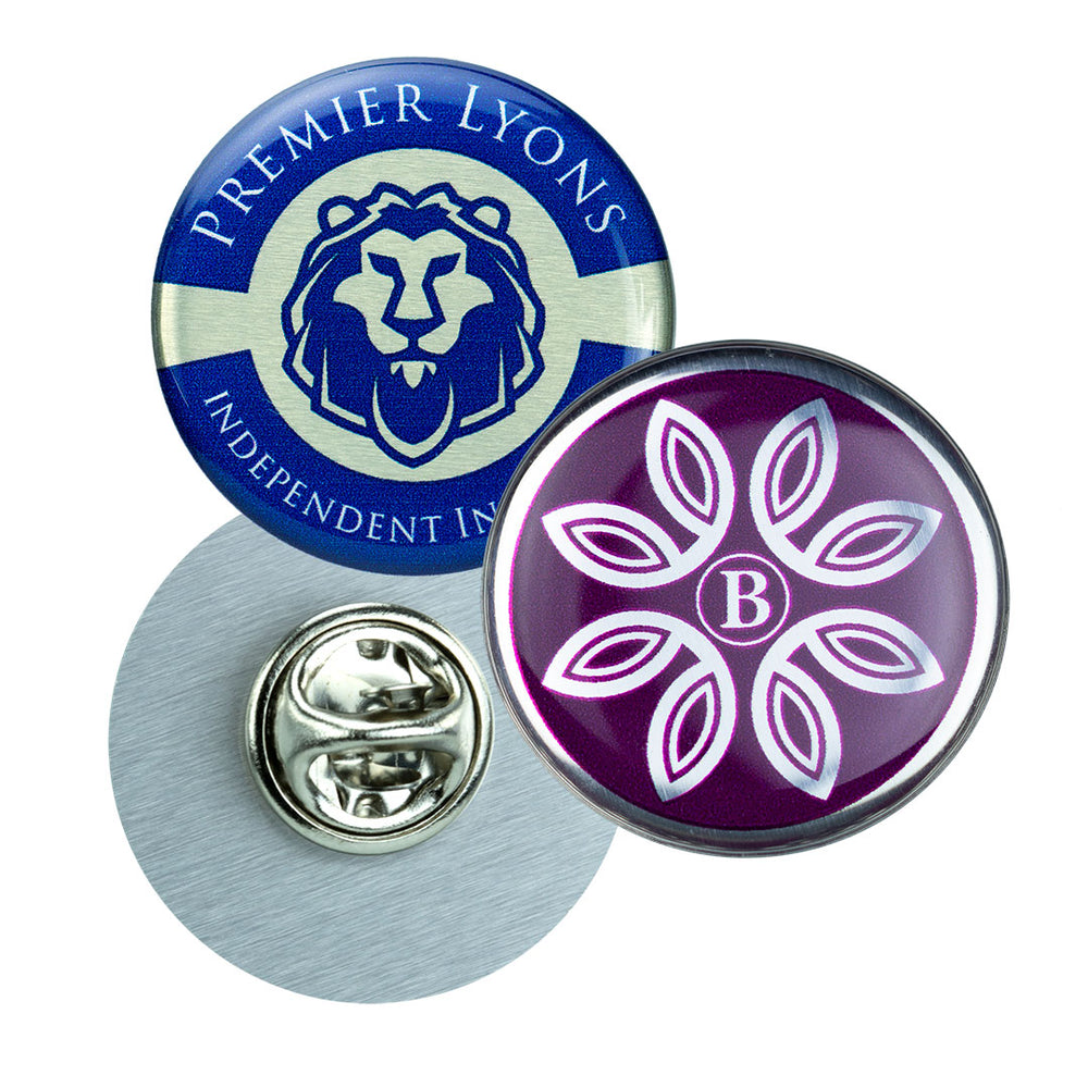 Custom Branded Metal Clutch Pin Badges - Bespoke Shape