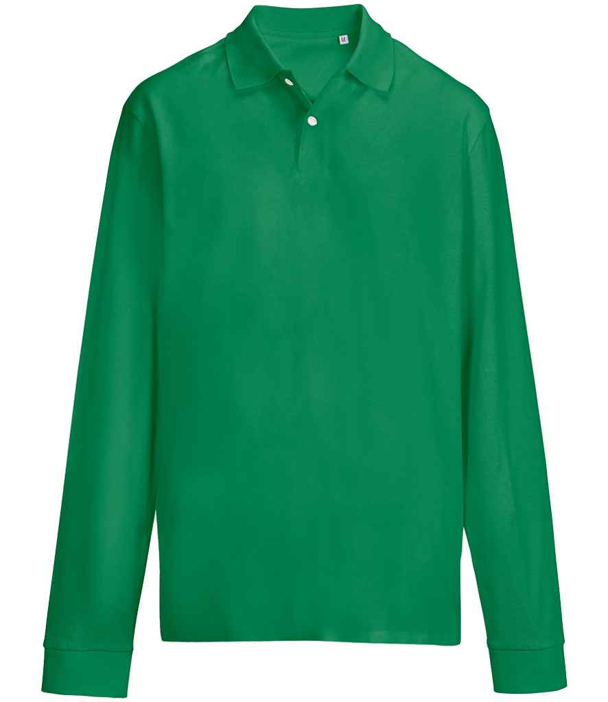 SOL'S Unisex Pacific Long Sleeve Piqué Polo Shirt Kelly Green