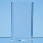 Branded 17cm x 10cm Optical Crystal Rectangle Award, H or V