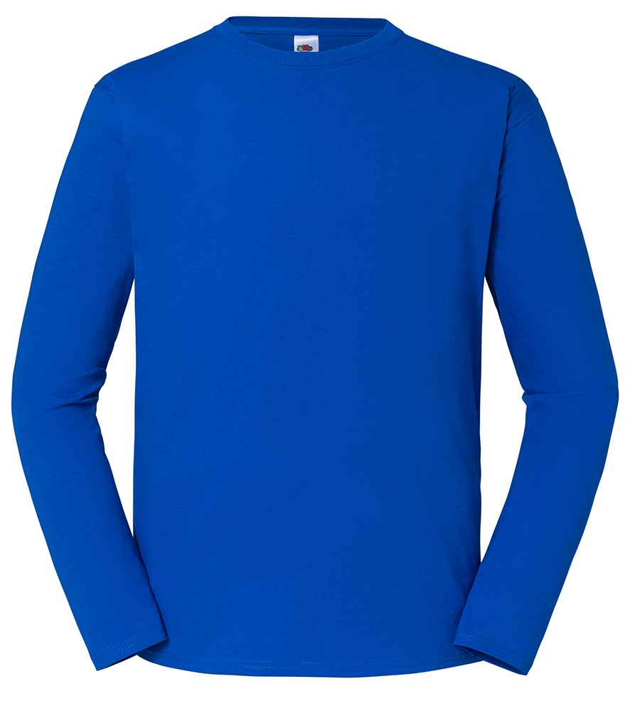 Fruit Loom Iconic 195 Long Sleeve T-Shirt Royal Blue