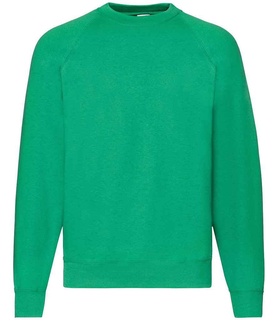 Fruit of the Loom Classic Raglan Sweatshirt Kelly Green