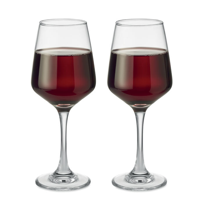 Branded Set of 2 wine glasses