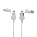 Branded Oakland RCS recycled plastic 6-in-1 fast charging 45W cable