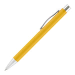 Branded TRAVIS SOFT FEEL ball pen with chrome trim