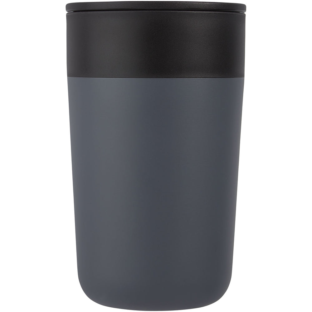 Branded Nordia 400 ml double-wall recycled mug