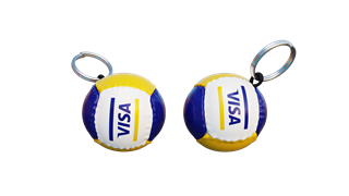 Branded Football Keyring