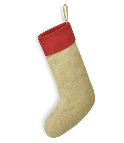 Jute Style Christmas Stocking