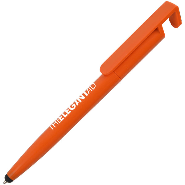 Branded PHONE-UP ball pen with phone cleaner/stylus