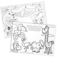Children's Colouring Place Mat. Printed 1 Colour (Black)