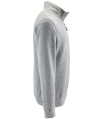 SOL'S Stan Contrast Zip Neck Sweatshirt Grey Marl