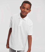 Russell Schoolgear Kids Poly/Cotton Piqué Polo Shirt White