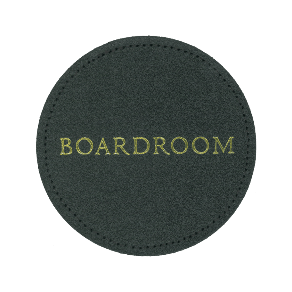 branded leather coasters