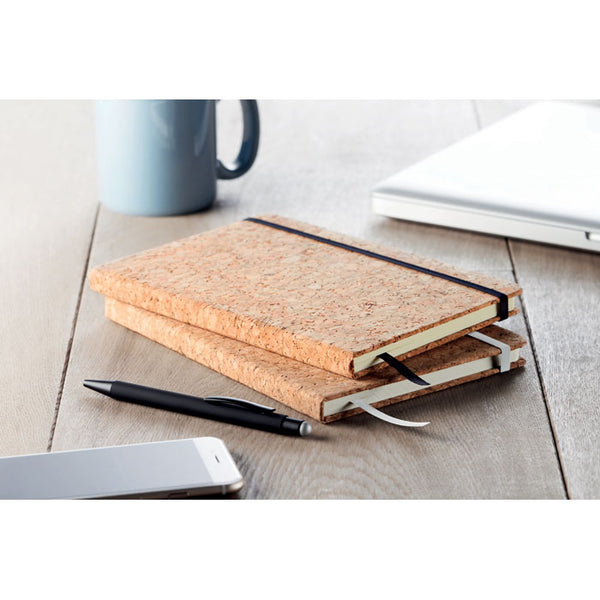 Branded A5 cork notebook 96 lined