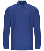 Pro RTX Pro Long Sleeve Piqué Polo Shirt Royal Blue