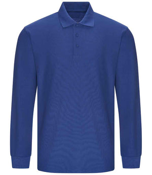 Pro RTX Pro Long Sleeve Piqué Polo Shirt Royal Blue
