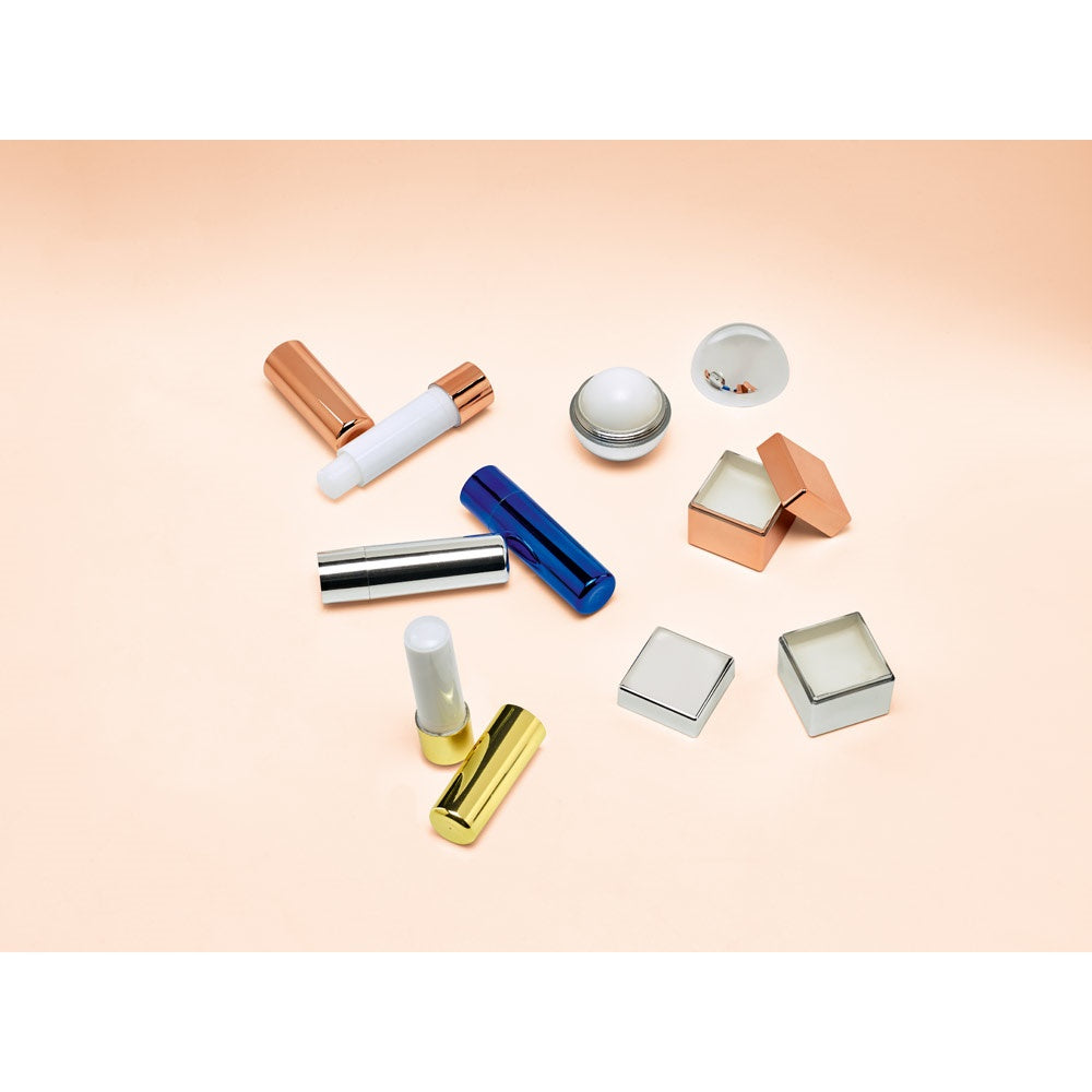 SCARLETT. Lip Balm in mirror finish metal case