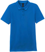 Branded Gildan Ladies SoftStyle® Double Piqué Polo Shirt