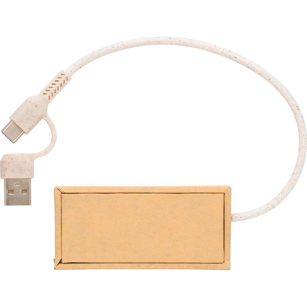 Branded Garrods Aluminium and recycled paper USB hub