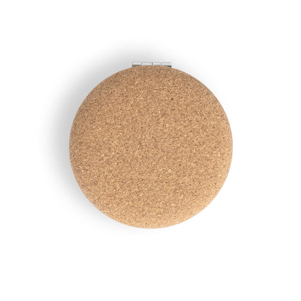 TILBURY. Folding cosmetic mirror in cork