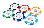 40 Mm Abs Golf Pokerchip With Full Colour Digital Print To Both Sides