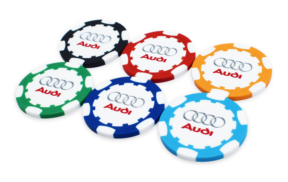 40 Mm Abs Golf Pokerchip Black-White