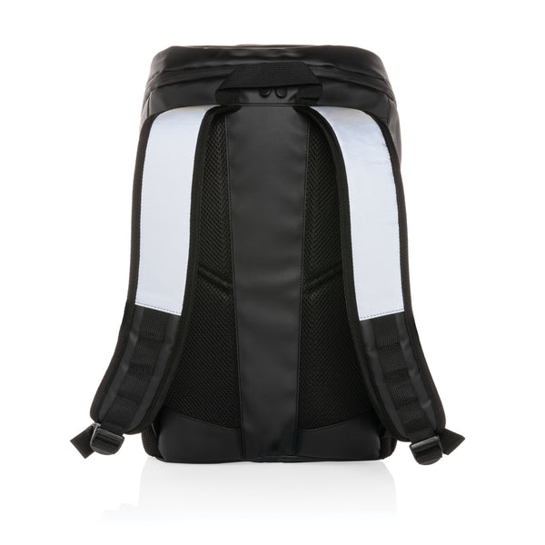 Branded PU high visibility easy access 15.6" laptop backpack