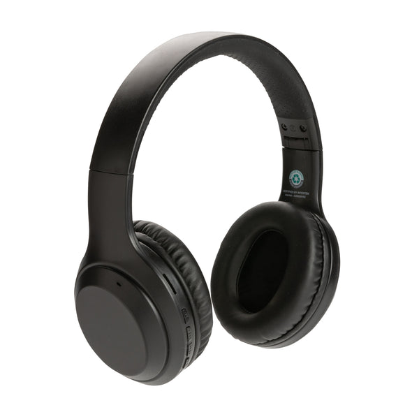 Branded RCS standard recycled plastic headphone