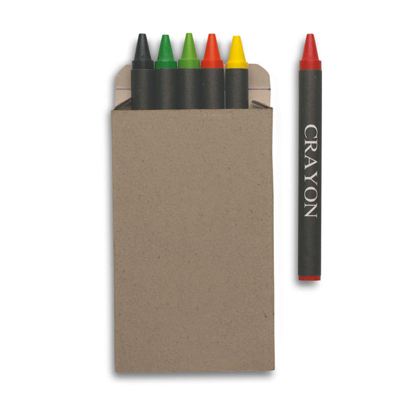 Branded Carton of 6 wax crayons