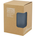Branded Lagan 300 ml copper vacuum insulated stainless steel tumbler with bamboo lid