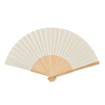 Branded Manual hand fan with bamboo handle